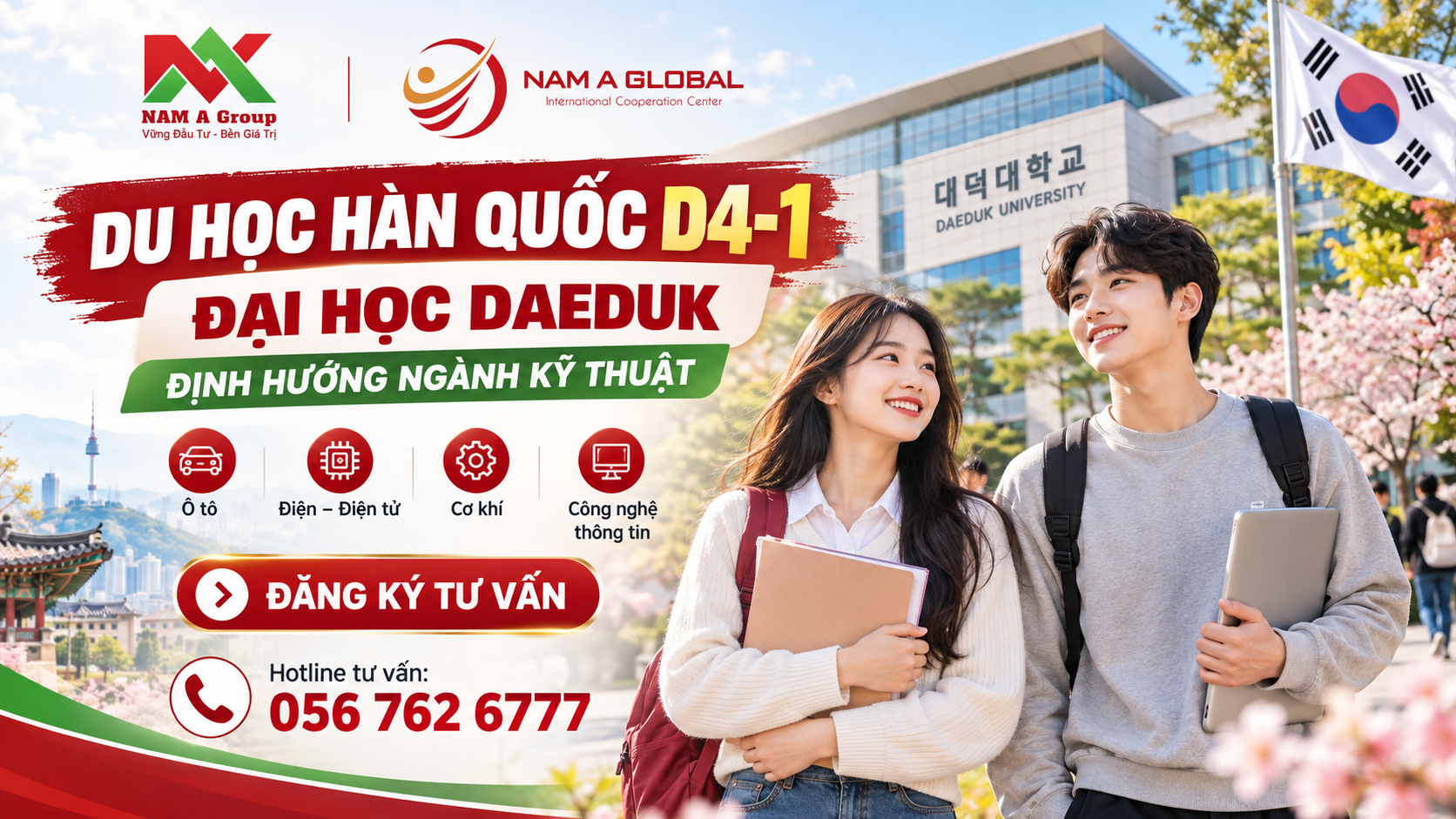Du học Hàn Quốc D4-1 Đại học Daeduk – Nam Á Group và Nam Á Global